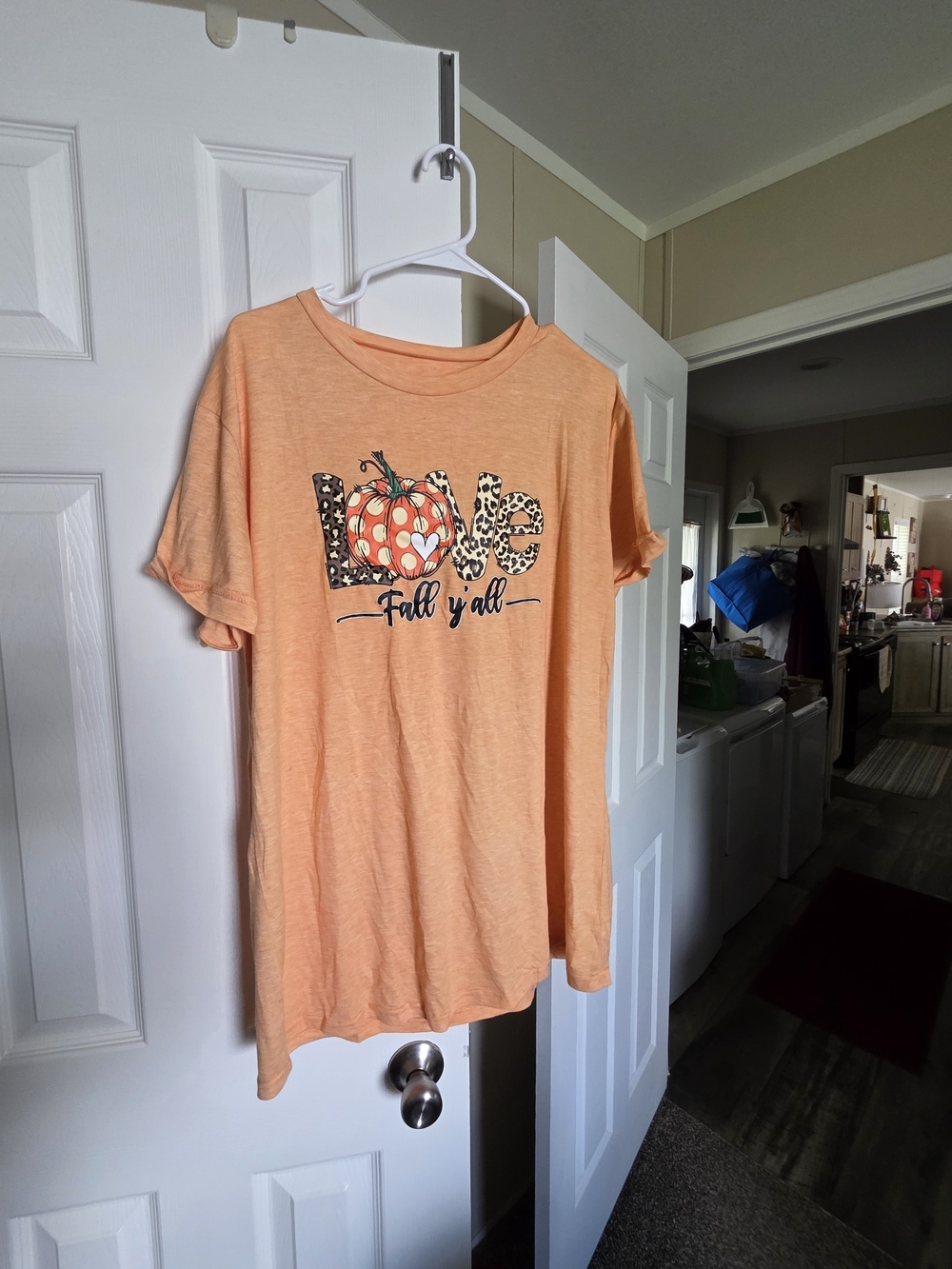 Peach 'Love Fall y'all' Graphic Tee - Kids